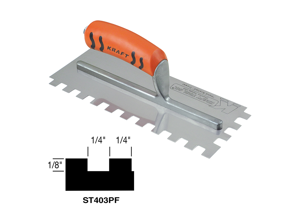 Paleta de muescas cuadradas con mango ProForm 1/4 x 1/8 x 1/4 ST403PF